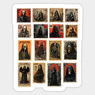 Dark Postage Stamps Sticker